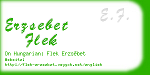 erzsebet flek business card